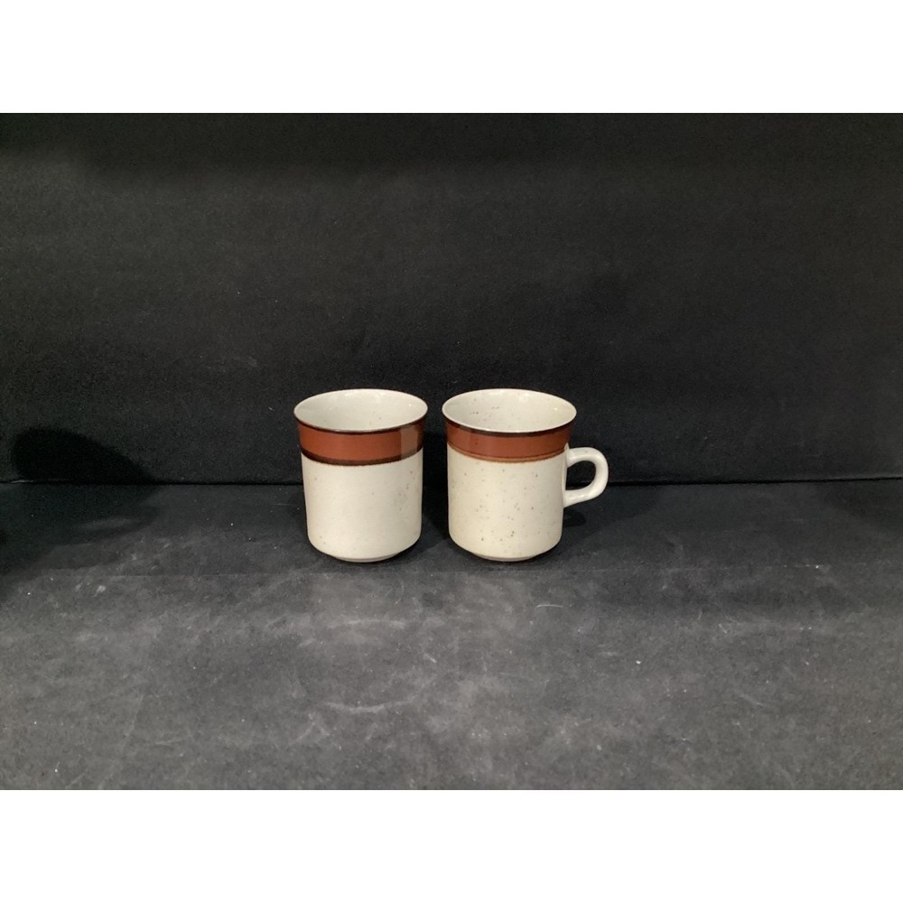 Lot of 2 ~ Vintage Rainbow Stoneware Coffee Mugs‎